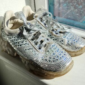 Link Rhinestone Sneakers Girls Size 13